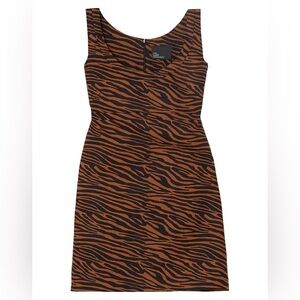 🔥🔥🔥NEW Lisa Maeie Fernandez Zani Tiger Jacquard Linen Mini Dress